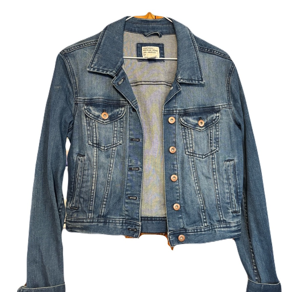 3/$30 Forever 21 Classic Blue Jean Jacket